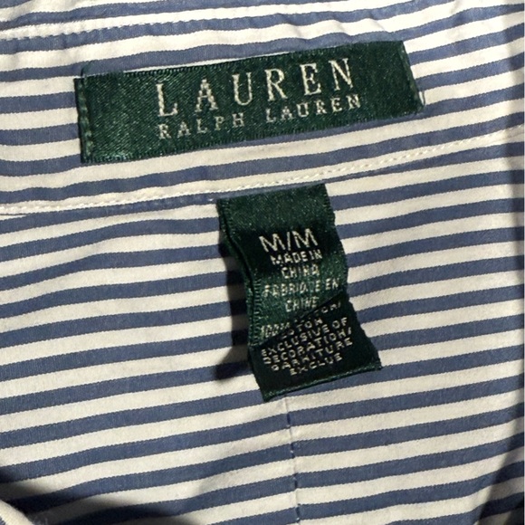 Lauren Ralph Lauren Women’s Long Sleeve Button Up Embroidered Logo Crest MEDIUM - Picture 7 of 8